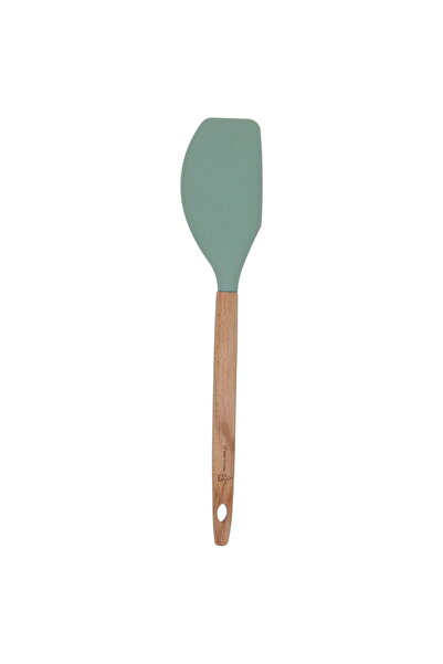 Generic Al Saif Gallery silicone spoon, with wooden handle - green