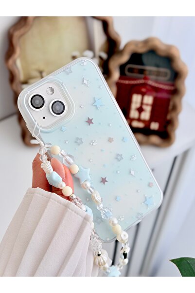 Go Aksesuar Iphone 15 - 14 VE 13 Uyumlu Charm YIldız Tasarımlı Esnek Silikon Kılıf