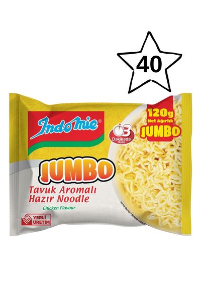 İndomie Tavuk Aromalı Noodle Jumbo 120gr (40 Adet)
