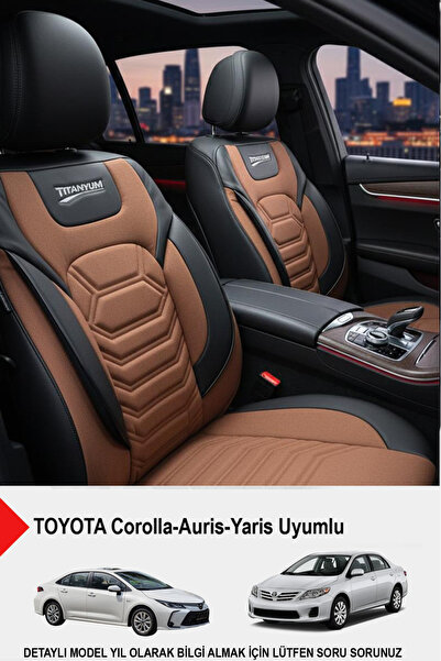 GM-DESIGN Titanium Series Luxury Linen Car Seat Cover (Toyota Corolla-Auris-Y...