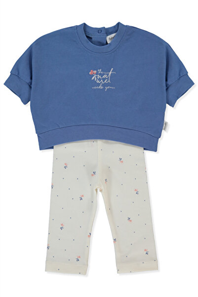 Bebetto طقم سويت شيرت سوبريم مكون من قطعتين (بلوسوم) باللون الأرجواني