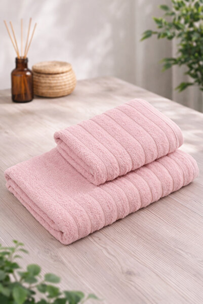 Medaillon Home 2-Piece Wave Bath Towel Set 70X140-50X90 Anthracite