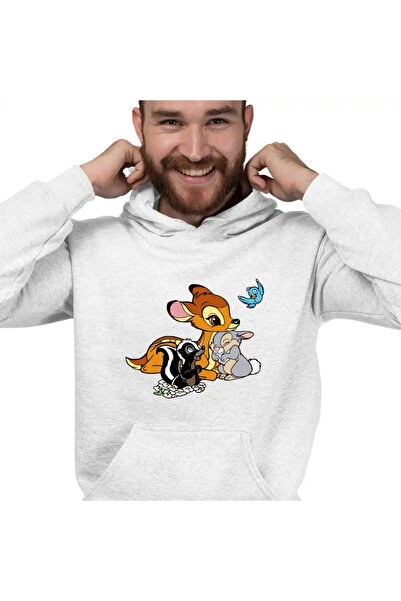 OEM Men's Hoodie Bambi Thumper Flower Nature Skunk