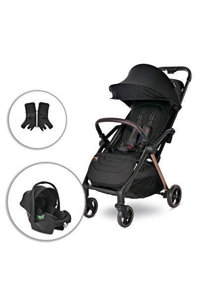 LORELLİ 2-in-1 Stroller Set Loret + Spirit Car Seat, 0-4 Years, 22 kg, Black