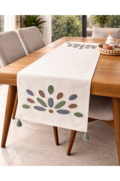 metin tekstil Punch Decorative Linen Runner