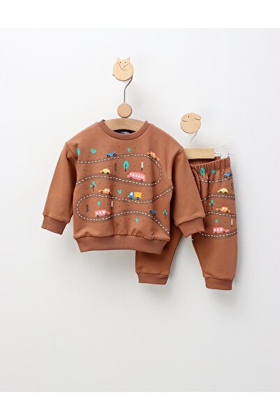 MiniKids Traffic Moto Suit, with brown 86 (12-18 months)