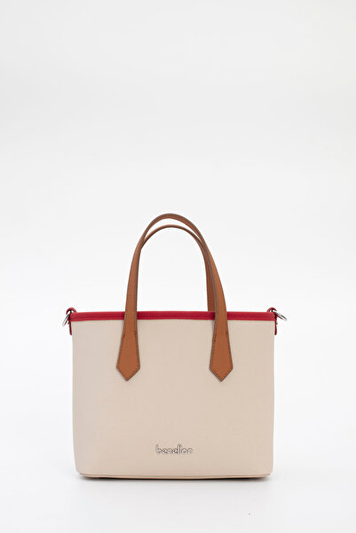 United Colors of Benetton Women's Shoulder Bag Beige-Camel-Red Bnt1835