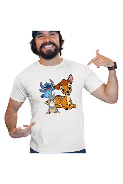 OEM Ανδρικό T-Shirt Bambi Stitch Thumper Χαριτωμένο Κουνέλι