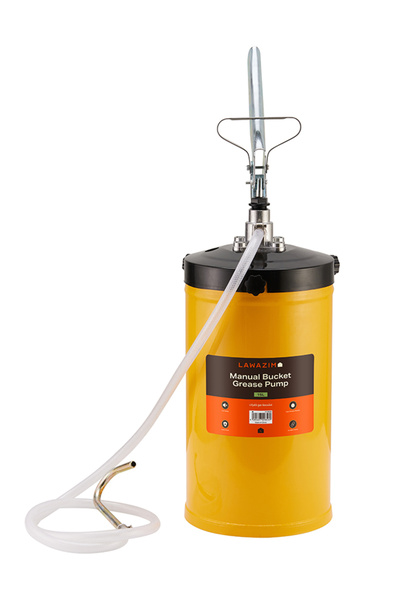 Lawazim 15L Hand Operated Grease Pump - High Pressure Bucket Pump with Hose