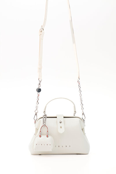 Sisley حقيبة كتف نسائية بيضاء SLY388