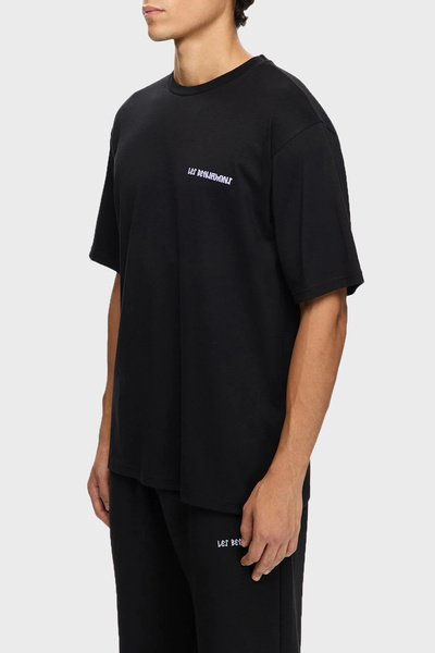 LES BENJAMINS Чоловіча футболка з принтом на спині, з бавовняної тканини, віл...