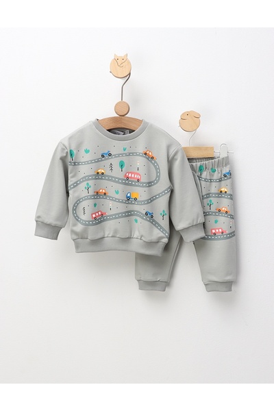 MiniKids Traffic Moto Suit, Grey 92 (18-24 months)