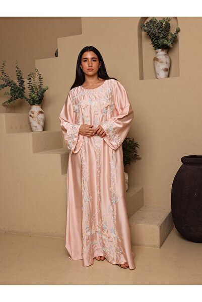 IKKXA Silk Blossom Embroidered Jalabiya