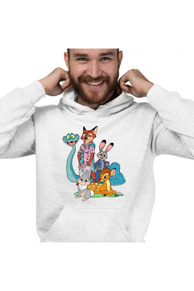 OEM Men's Sweatshirt Bambi Zootopia Bunny Snake Fox