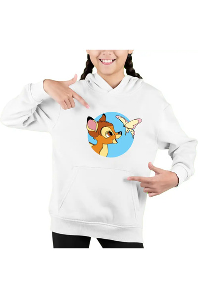 OEM Children's Sweatshirt Girls Bambi Butterfly Nature Deer