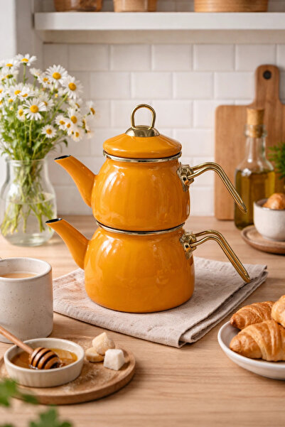 PR HOME إبريق شاي ميني موديل إيماي باللون الخردلي