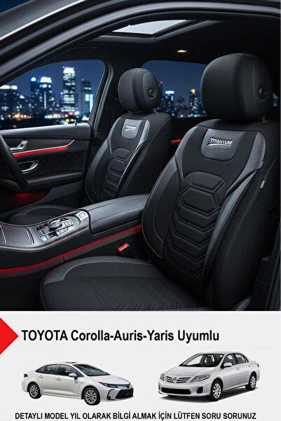 GM-DESIGN Titanium Series Luxury Linen Car Seat Cover (Toyota Corolla-Auris-Y...