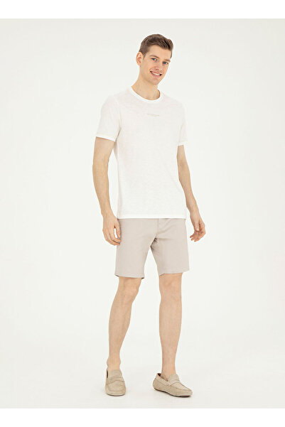 U.S. Polo Assn. Normal Waist Regular Fit Stone Men's Bermuda Shorts Desta24Y