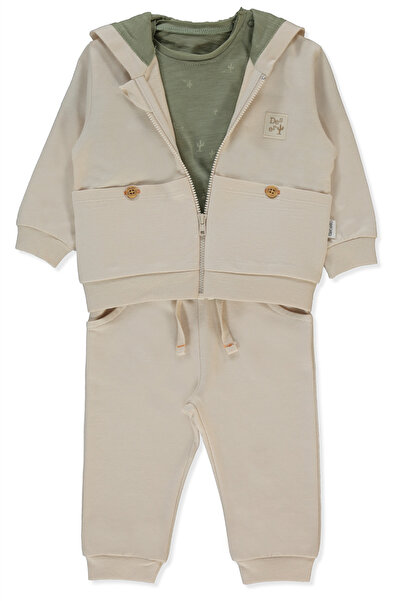 Bebetto İKİ İP HIRKA 3LÜ TAKIM (DESERT) BEJ