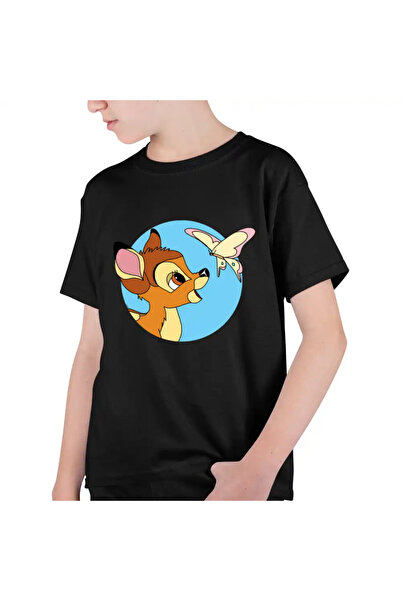 OEM Tricou Copii Baieti Bambi Fluturas Natura Caprioara