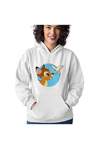 OEM Women's Sweatshirt Bambi Butterfly Nature Deer