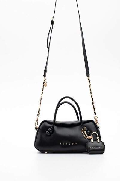 Sisley حقيبة كتف نسائية سوداء SLY40 8