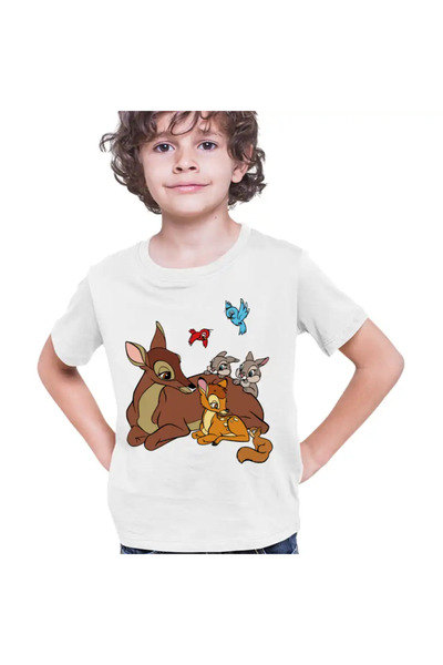 OEM Kids Boys' T-Shirt Bambi Thumper Bunny Deer