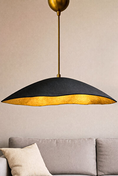 Hmydesign Handmade Wabi Sabi Karbon Beton Avize- Black Arivienne