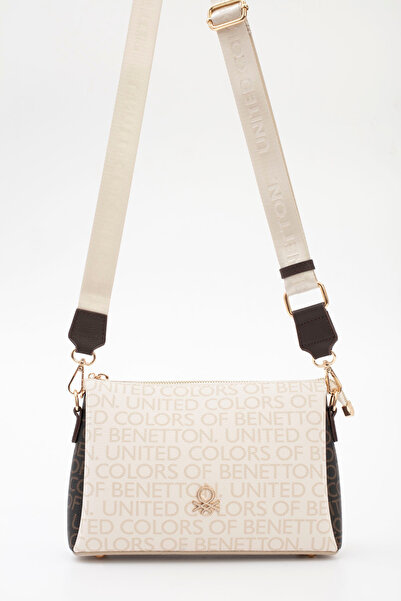 United Colors of Benetton Women's Crossbody Bag Beige-Brown Bnt1773