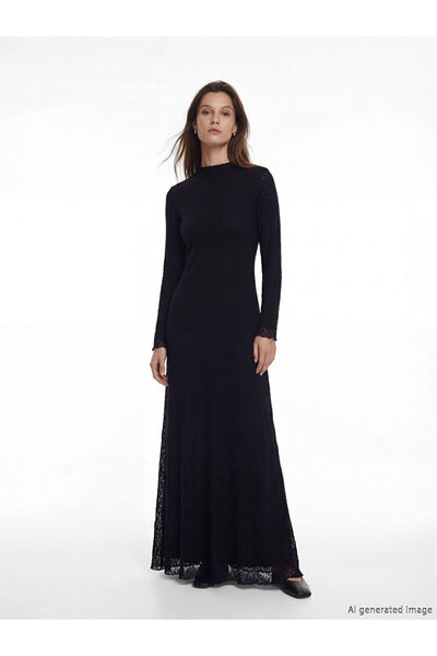 LC Waikiki Rmz Gi̇yi̇m Farkiyla a Long Dress with Ruffles