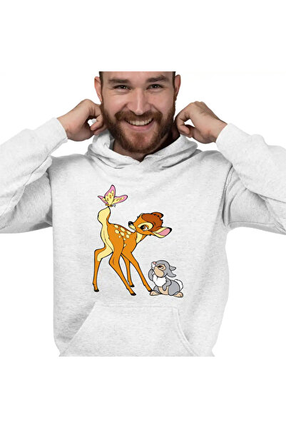 OEM Men's Sweatshirt Bambi Butterfly Thumper Rabbit Tail