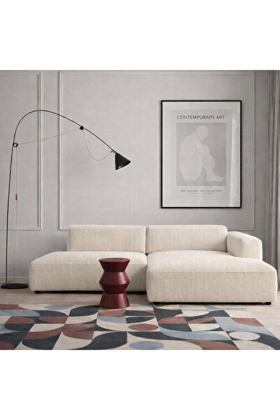 S Home Design Concept Molly Mini Dinlenme Puf Köşe, Sağ Köşe, Fitilli Kırık B...