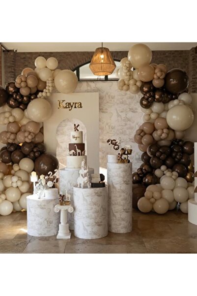 Çemrek Süs Parti Coffee Shades Balloon Chain Set Includes 103 Jumbo Balloons