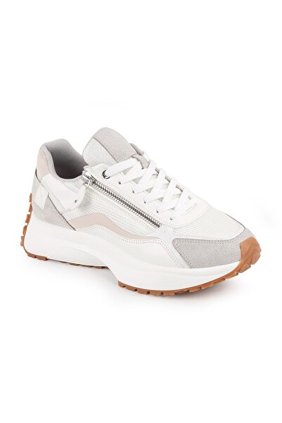 LBR Libero L083.83146 Ba White Suede Detailed Side Zipper Thick Thermo Sole W...