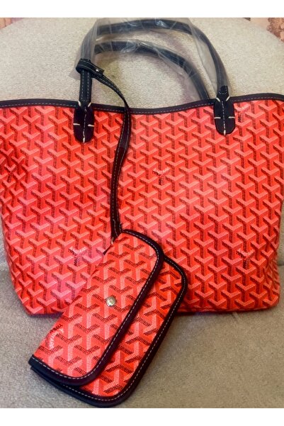 Daphne Monogram Detaylı Yavrulu Kadın Omuz Çantası Tote Bag Goyard Style