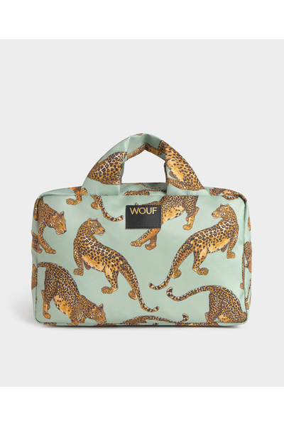Wouf Emerald Leopard - Büyük Makyaj Çantası