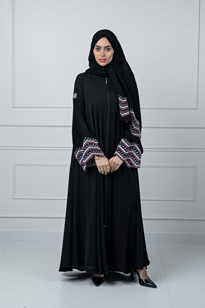 LAVİNİA Lavinia women's abaya, Super Dew premium fabric, flared design, zippe...
