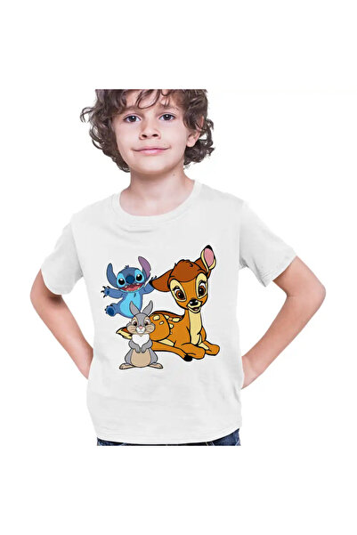 OEM Παιδικό Αγορίστικο T-shirt Bambi Stitch Thumper Χαριτωμένο Κουνέλι