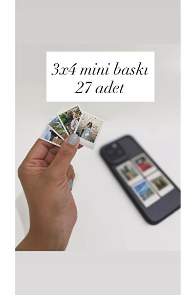 foto 3x4 mini baskı 27 ADET detoratif kullanım-telefon arkası -cüzdan hatıras...