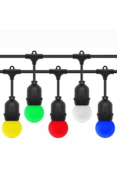 proled Light Garland, 50 Meters with 100 Color LED Bulbs Included E27, IP44