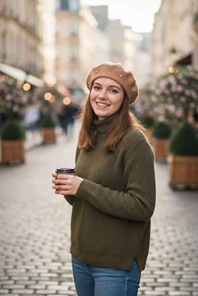 Mollycrush Ressam Model Diamond Stone Hat Stylish Design