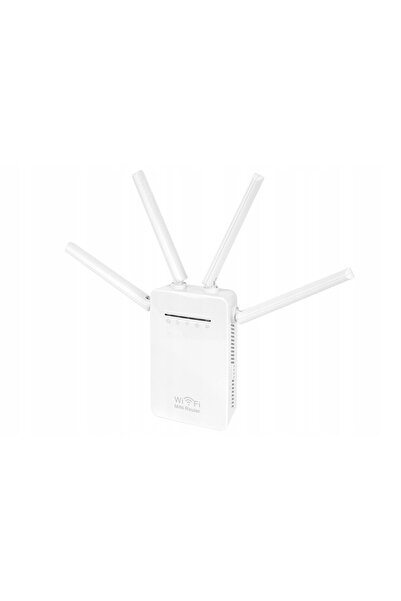zola Усилвател на Wi-Fi сигнал, рутер, 300 Mbps, 4 антени, бял, 8.5x3x18.5см