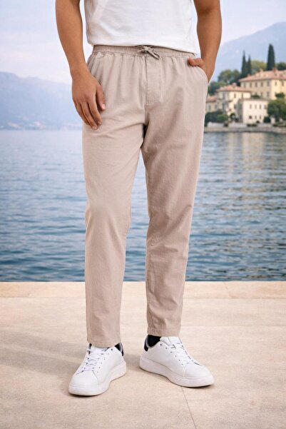 Valiberta Meridian Fabric Relaxed Fit 100% Cotton Jogger Men's Summer Sweatpa...