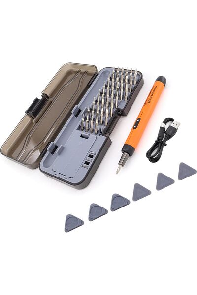 Mmctech 38'i 1 Arada Şarj Edilebilir Kablosuz Elektrikli Tornavida Seti,Tamir...