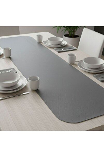 Grand Fine Art 1 Piece Leather Runner with Oval Edges - 40X140 cm