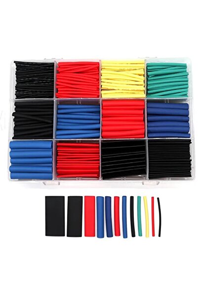 zola Set of 800 double-layer heat shrink tubing, -45°C/+125°C, multi-colored