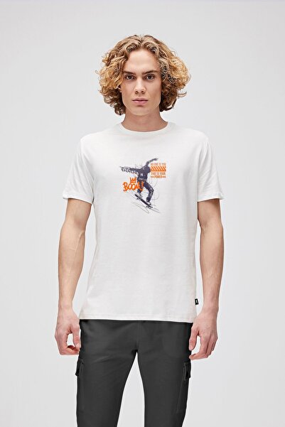 Bad Bear Boom Men's White Tshirt Off-White