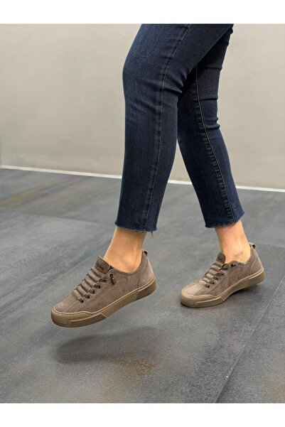 DİVA Champ Vizon Süet Deri Kadın Günlük Spor Ayakkabı