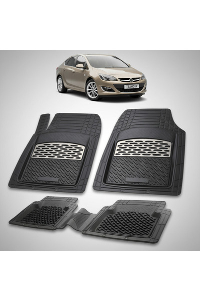 TEAMCAR Συμβατά πατάκια δαπέδου Opel Astra J Sedan 2009-2015 | Ασημί