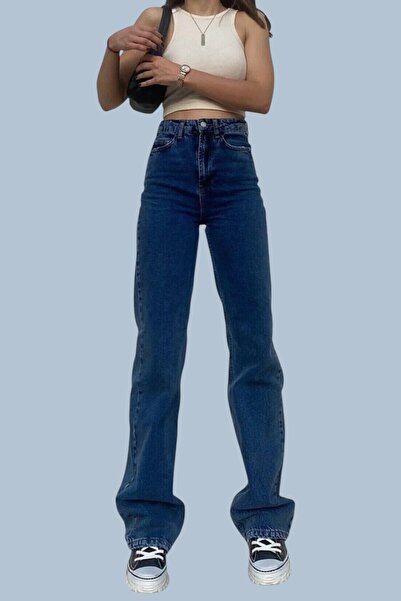 Livik Blugi largi din Lycra albastru închis pentru copii Gosty